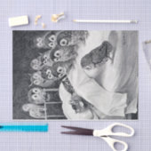 Cat Nightmare Owl Bird, Louis Wain Tissuepapier (Craft)