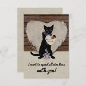 Cat Nine Leeft Gepersonaliseerde Valentijn Kaart (Voorkant / Achterkant)