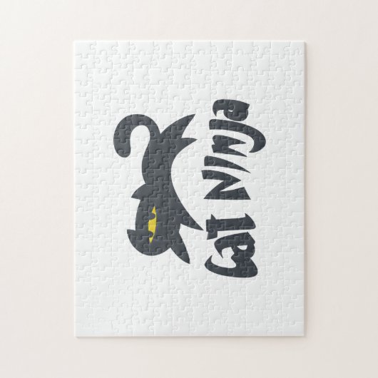 Cat ninja - Kies achtergrondkleur Legpuzzel (Verticaal)