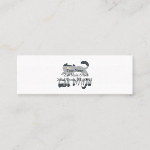 Cat ninja - Kies achtergrondkleur Mini Visitekaartje