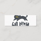 Cat ninja - Kies achtergrondkleur Mini Visitekaartje (Achterkant)