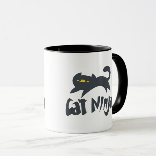 Cat ninja - Kies achtergrondkleur Mok (Voorkant rechts)