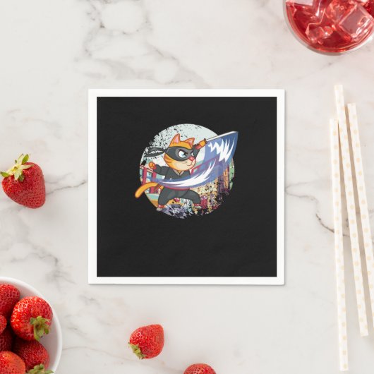 Cat Ninja Manga Anime Japanse Manga Fans Gift Servet (Insitu)