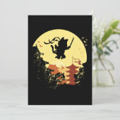 Cat Ninja Samurai Shinobi Kitten Kat Pet Animal Kaart (Staand voorkant)