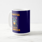 Cat No Coffee No Workee Funny Feline Mok Gift (Voorkant links)