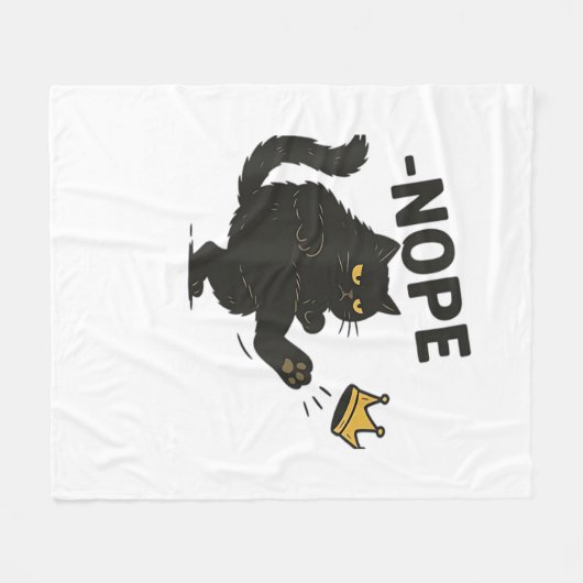 Cat No Kings In America  Fleece Deken (Voorkant (Horizontaal))