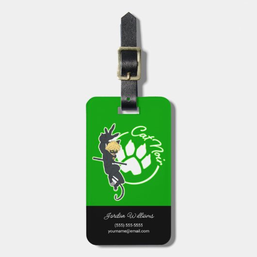 Cat Noir Badge Bagagelabel (Voorkant verticaal)