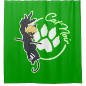 Cat Noir Badge Douchegordijn (Voorkant)