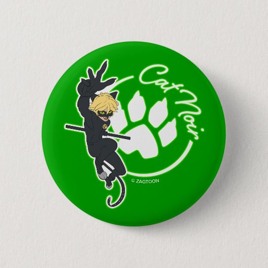 Cat Noir Badge Ronde Button 5,7 Cm (Voorkant)
