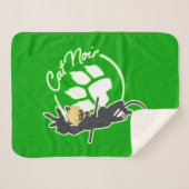 Cat Noir Badge Sherpa Deken (Voorkant (horizontaal))