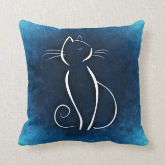 Cat Noir Blue Pillow Kussen
