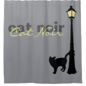 Cat Noir Cat Silhouette Showgordijn Douchegordijn (Voorkant)