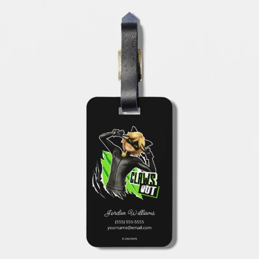 Cat Noir | Grafisch uitklapbaar Bagagelabel (Achterkant verticaal)