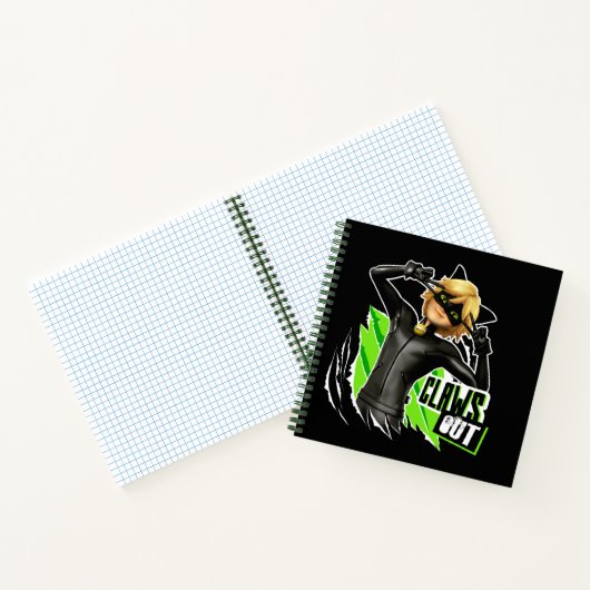 Cat Noir | Grafisch uitklapbaar Notitieboek (Binnen)