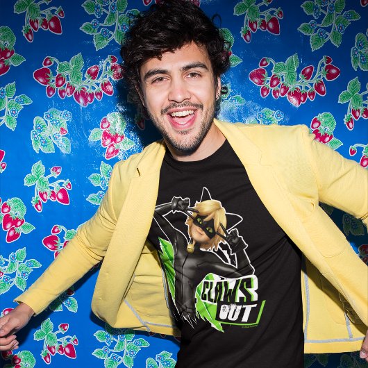 Cat Noir | Grafisch uitklapbaar T-shirt