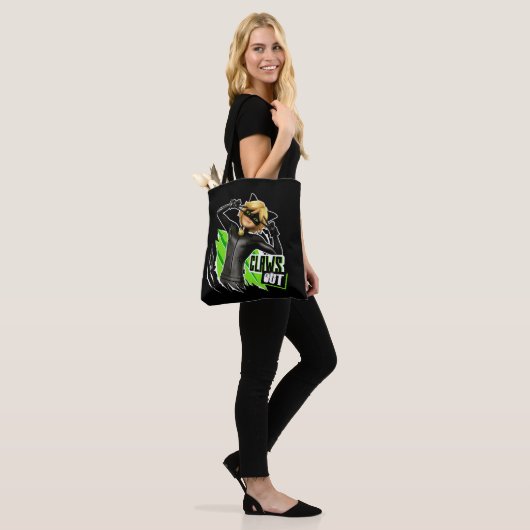 Cat Noir | Grafisch uitklapbaar Tote Bag (Op model)