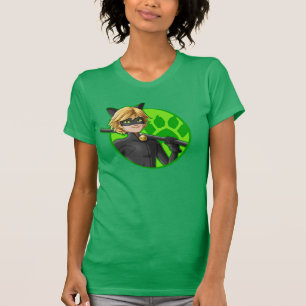 Cat Noir Green Badge T-shirt