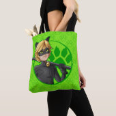 Cat Noir Green Badge Tote Bag (Dichtbij)