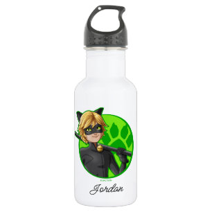 Cat Noir Green Badge Waterfles