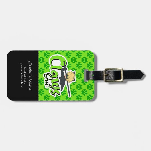 Cat Noir | Klauwen uit! Bagagelabel (Voorkant horizontaal)