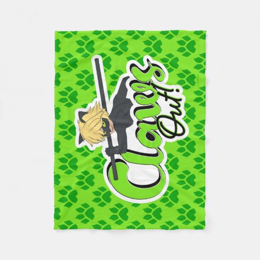 Cat Noir | Klauwen uit! Fleece Deken (Voorkant)