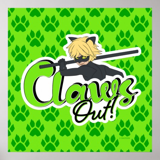 Cat Noir | Klauwen uit! Poster (Voorkant)