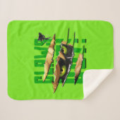 Cat Noir & Plagg | Klauwen uit Sherpa Deken (Voorkant (horizontaal))