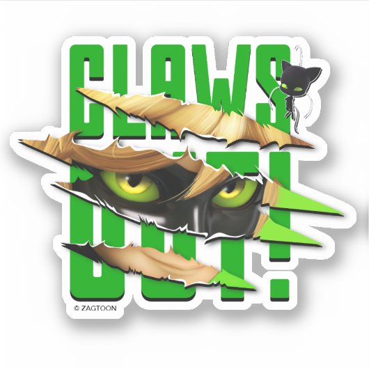 Cat Noir & Plagg | Klauwen uit Sticker (Voorkant)