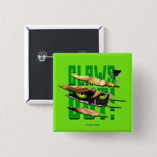 Cat Noir & Plagg | Klauwen uit Vierkante Button 5,1 Cm (Voorkant /achterkant)