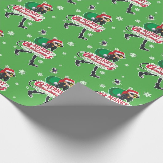 Cat Noir | Vrolijk kerstfeest Cadeaupapier (Hoek)