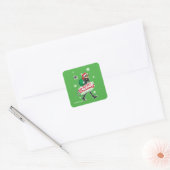 Cat Noir | Vrolijk kerstfeest Vierkante Sticker (Envelop)