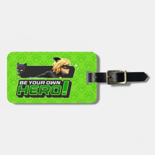 Cat Noir | Wees je eigen held Bagagelabel (Voorkant horizontaal)