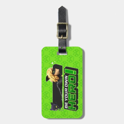 Cat Noir | Wees je eigen held Bagagelabel (Voorkant verticaal)