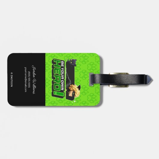 Cat Noir | Wees je eigen held Bagagelabel (Achterkant horizontaal)