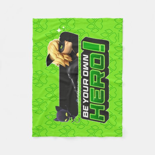 Cat Noir | Wees je eigen held Fleece Deken (Voorkant)