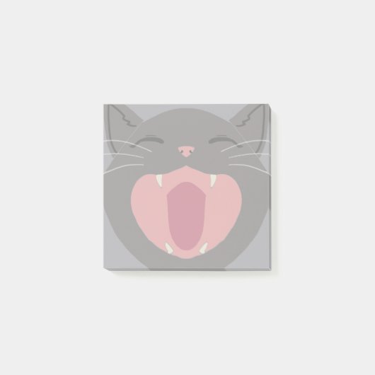 Cat Nom Gray Post-it® Notes (Voorkant)