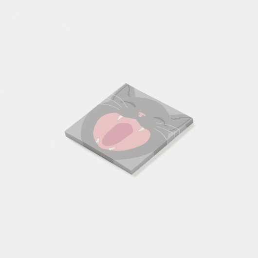 Cat Nom Gray Post-it® Notes (Schuin)