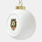 Cat Noodle Japanse Anime ga Kawaii Cat Keramische Bal Ornament (Rechts)