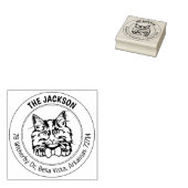 Cat Noors Bos Familie Retouradres Rubberstempel (Gestempeld)