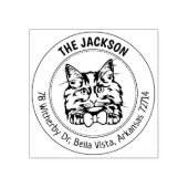 Cat Noors Bos Familie Retouradres Rubberstempel (Afrduk)