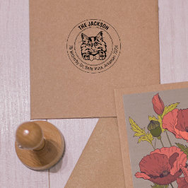 Cat Noors Bos Familie Retouradres Rubberstempel