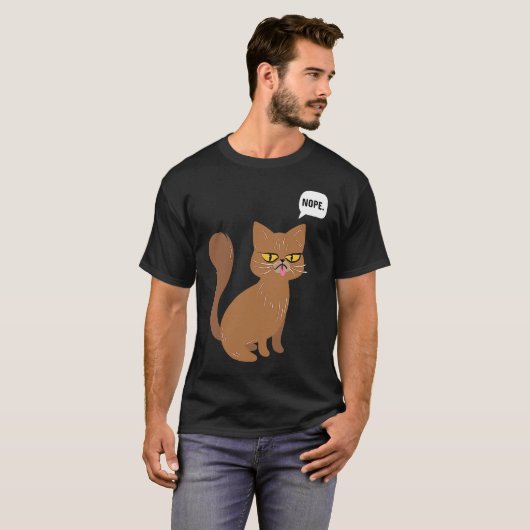 Cat Nope Statement  Graphic T-shirt (Voorkant volledig)