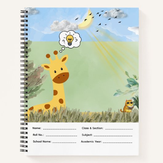 Cat Notebook for Book Lovers Notitieboek (Voorkant)