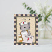Cat Nurse Bedankt Briefkaart (Staand voorkant)