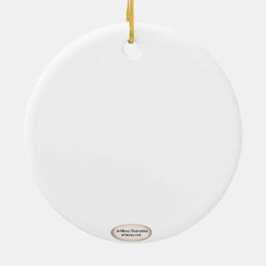 Cat Nurse Keramisch Ornament (Achterkant)