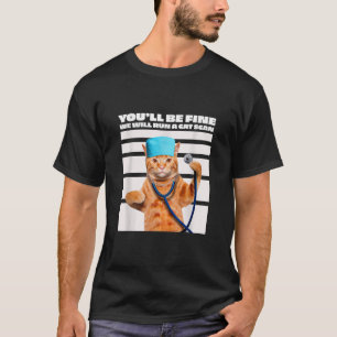 Cat Nurse We zullen een Cat Scan Joke Mannen vrouw T-shirt