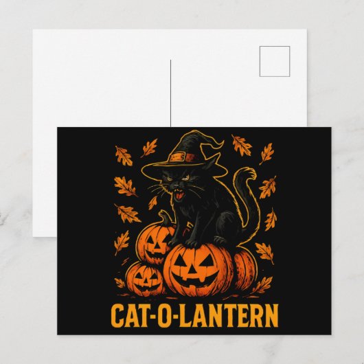 CAT-O-LANTAARN BRIEFKAART (Voorkant / Achterkant)