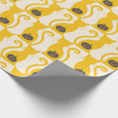 Cat o Lantern Halloween vintage Seamless Pattern Cadeaupapier (Hoek)