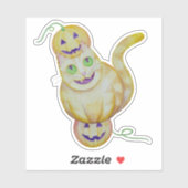 Cat-O-Lantern-Sticker Sticker (Vel)