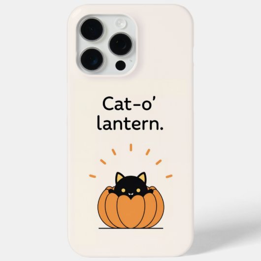 Cat-o'-Lantern Zwarte Kat Pompoen Halloween iPhone Case-Mate iPhone Case (Achterkant)